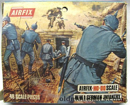 Airfix HO WWI German Infantry - Early Airfix HO / OO Figures, S26-69 plastic model kit